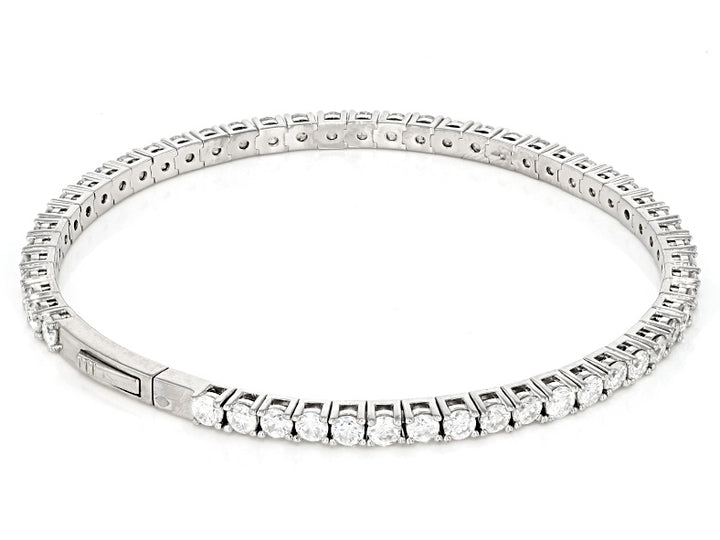 5.05 DEW Moissanite Bangle in 925 Platinum Plated