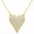3.30 DEW Moissanite Heart Necklace in 925 Yellow Gold
