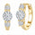 1.50 DEW Moissanite Hoop Earring in 925 Yellow Gold