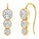 1.50 DEW Moissanite Earring in 925 Yellow Gold