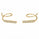 0.24 DEW Moissanite Earring in 925 Yellow Gold