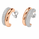 1.00 DEW Moissanite Hoop Earring in 925 Two Tone