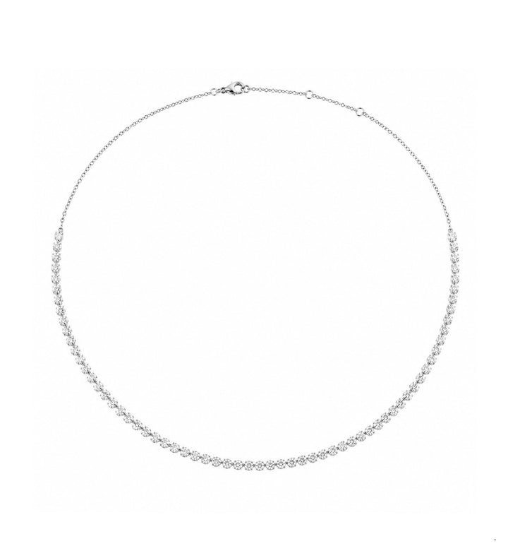 3.57 Ctw Lab Grown Diamond Necklace in 925 Platinum Plated