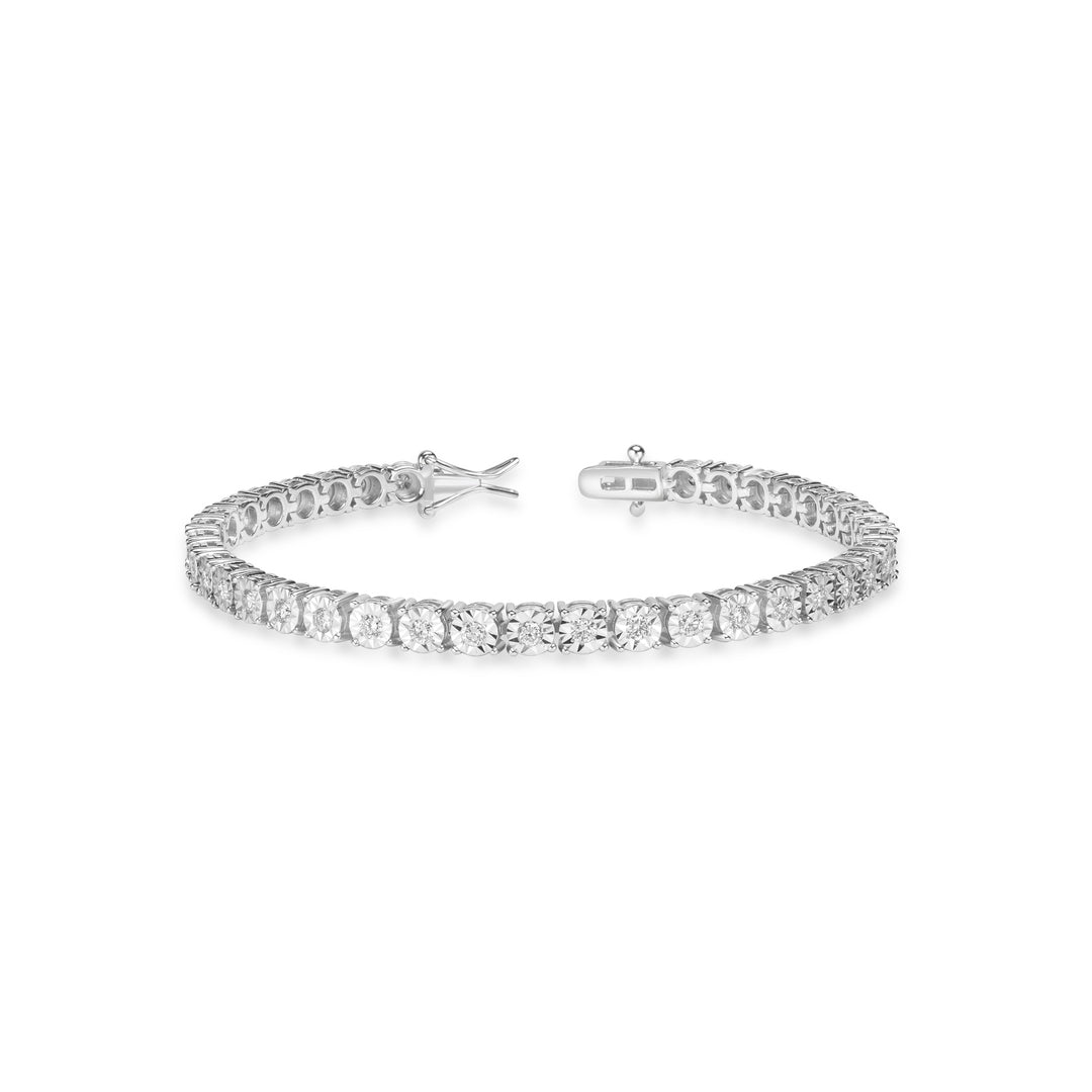 1.91 Cts Lab Grown Diamond Tennis Bracelet in 925 Platinum Plated