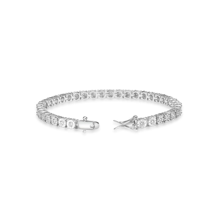 1.91 Cts Lab Grown Diamond Tennis Bracelet in 925 Platinum Plated