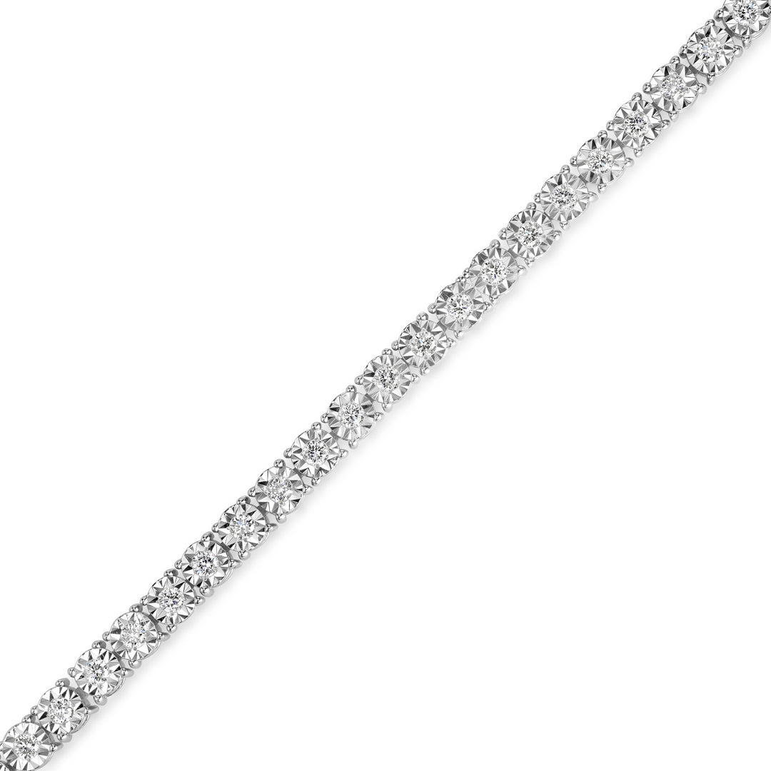 1.91 Cts Lab Grown Diamond Tennis Bracelet in 925 Platinum Plated
