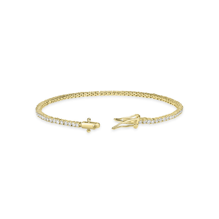 2.27 Cts Lab Grown Diamond Tennis Bracelet in 925 Yellow Gold Plated