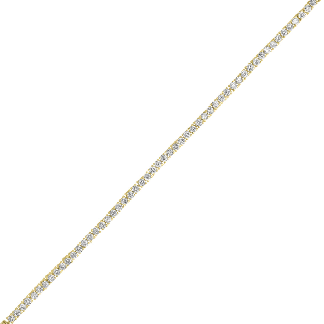 2.27 Cts Lab Grown Diamond Tennis Bracelet in 925 Yellow Gold Plated