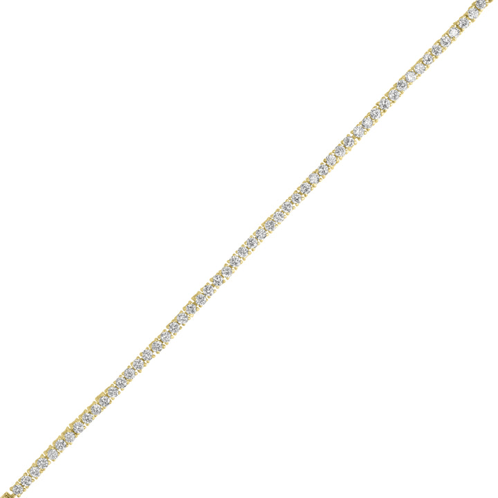 2.27 Cts Lab Grown Diamond Tennis Bracelet in 925 Yellow Gold Plated