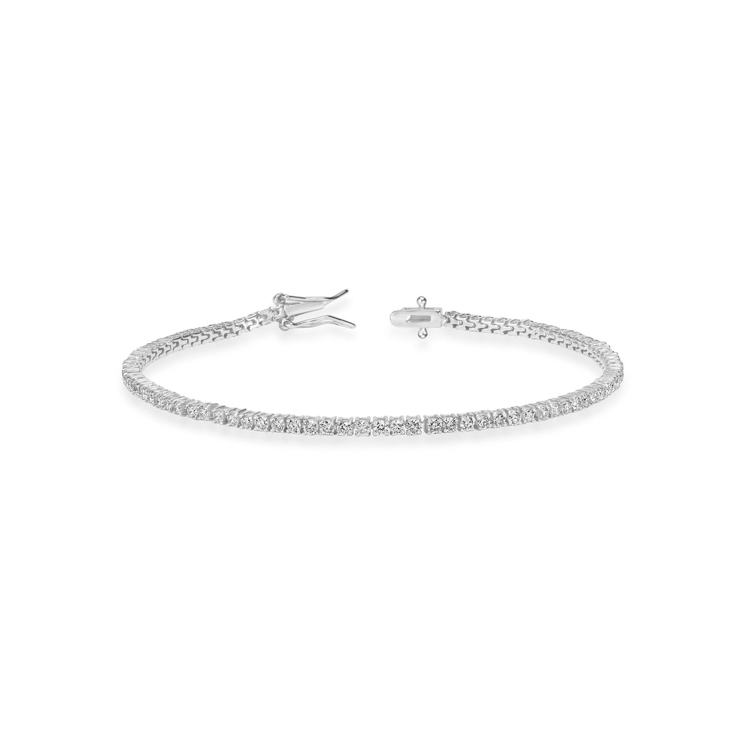 2.27 Cts Lab Grown Diamond Tennis Bracelet in 925 Platinum Plated