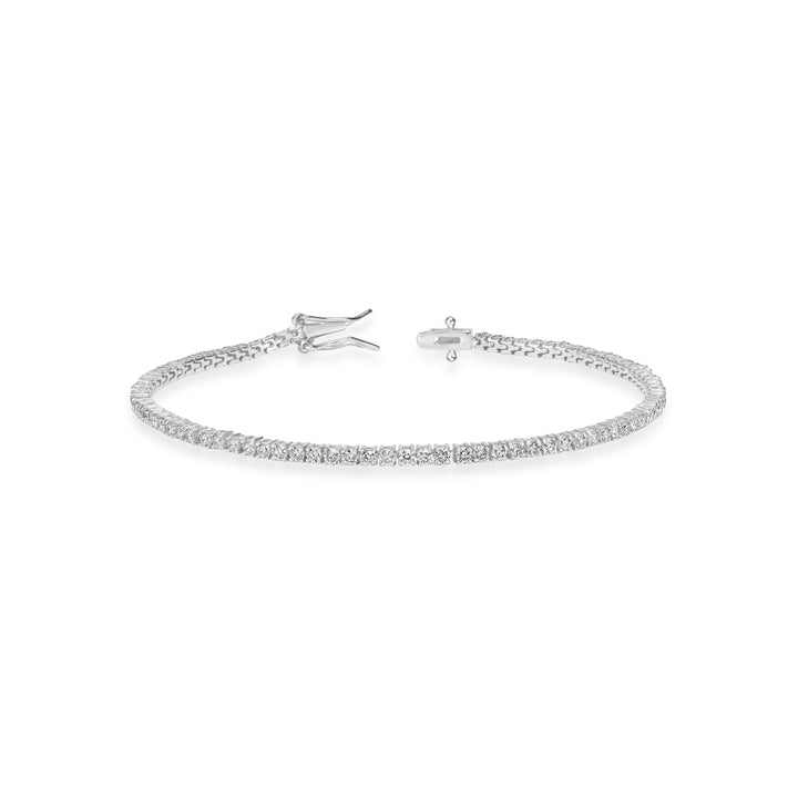 2.27 Cts Lab Grown Diamond Tennis Bracelet in 925 Platinum Plated