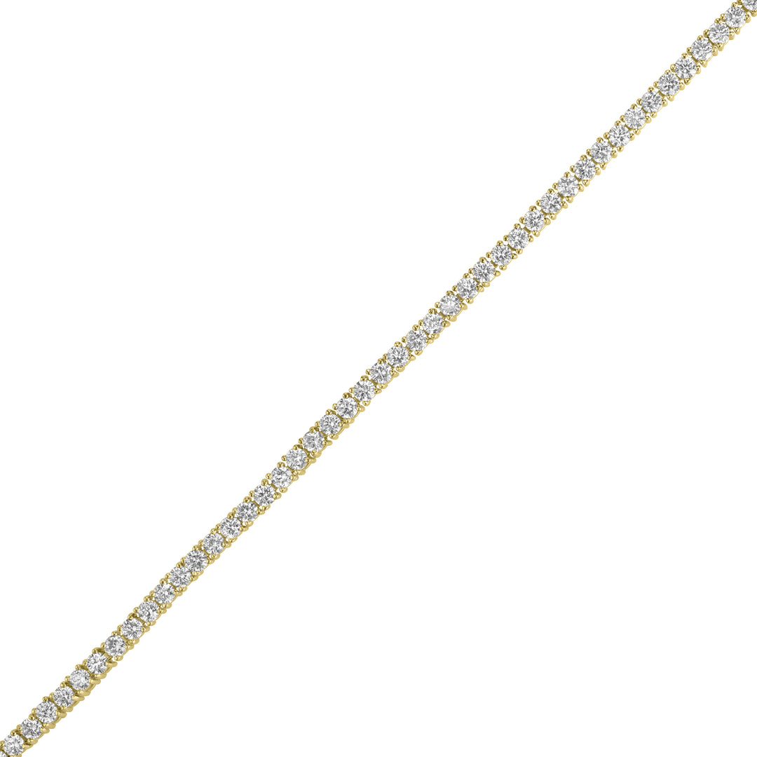 3.66 Cts Lab Grown Diamond Tennis Bracelet in 925 Yellow Gold Plated