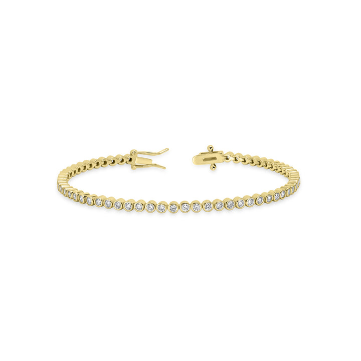2.36 Cts Lab Grown Diamond Tennis Bracelet in 925 Yellow Gold Plated