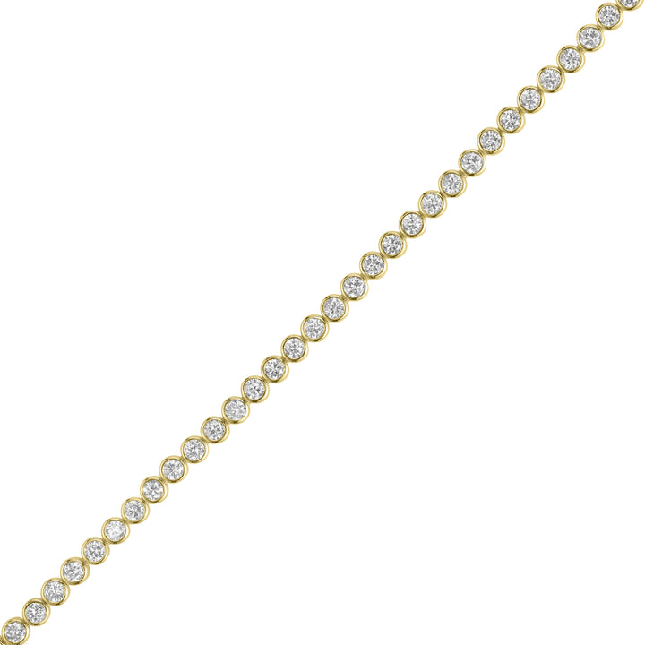 2.36 Cts Lab Grown Diamond Tennis Bracelet in 925 Yellow Gold Plated