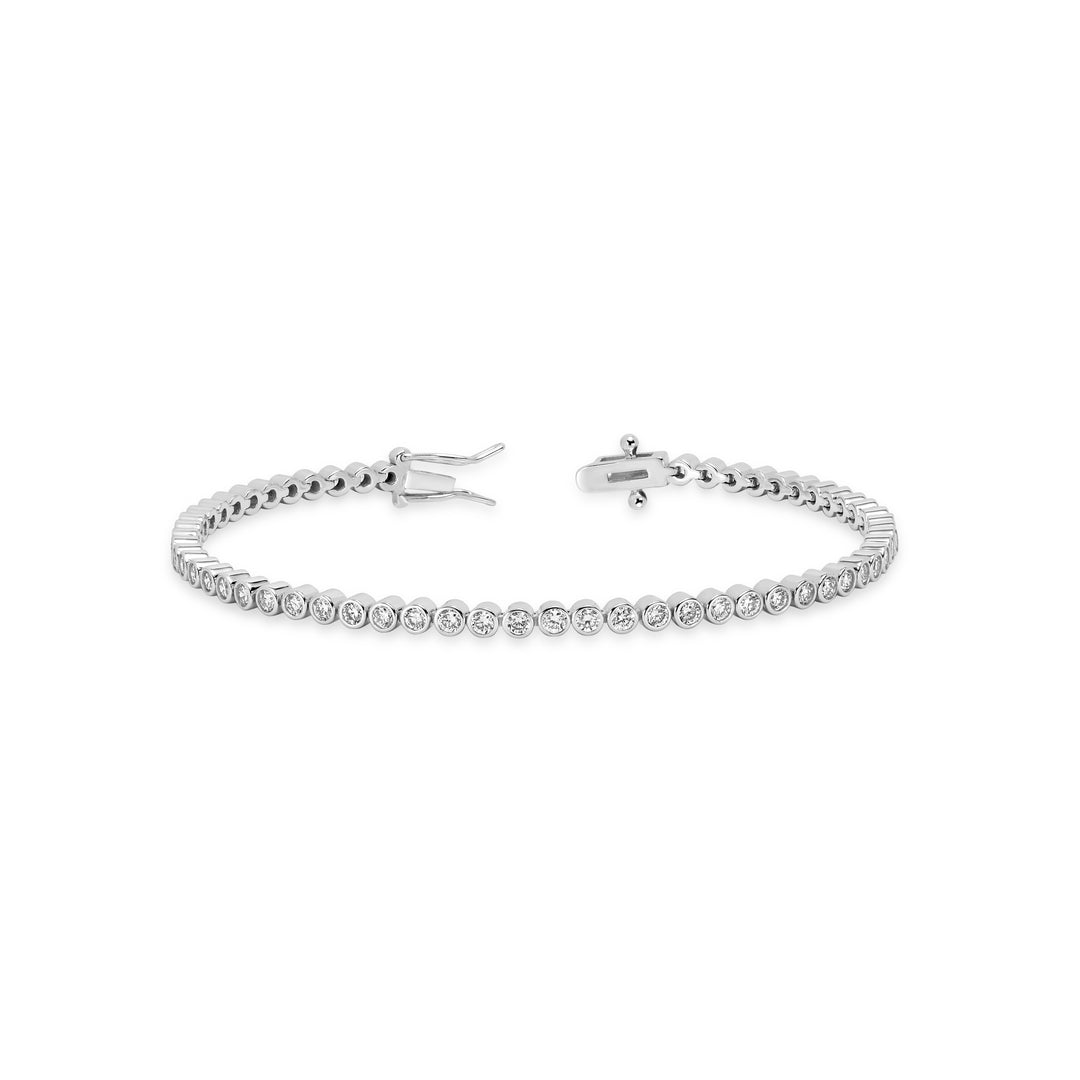 2.36 Cts Lab Grown Diamond Tennis Bracelet in 925 Platinum Plated