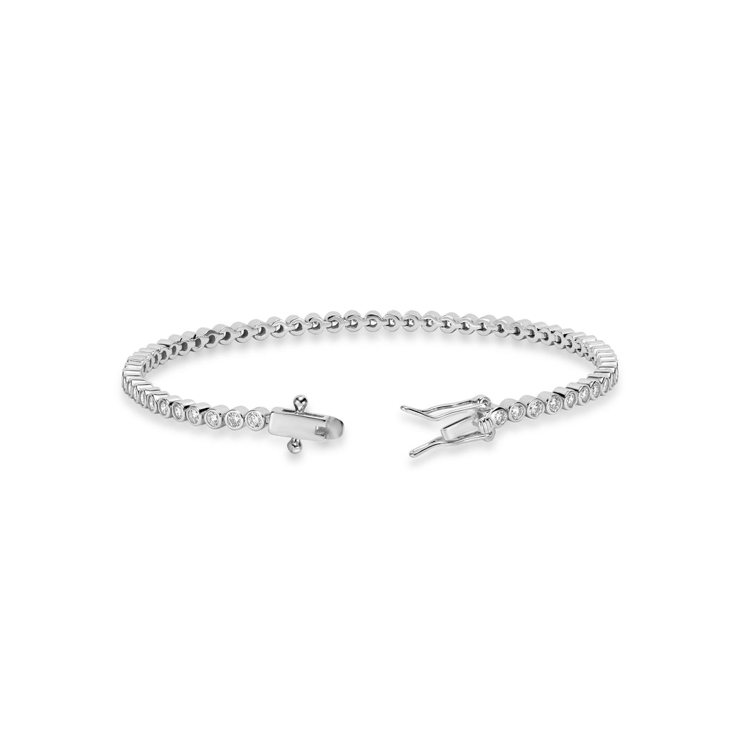 2.36 Cts Lab Grown Diamond Tennis Bracelet in 925 Platinum Plated