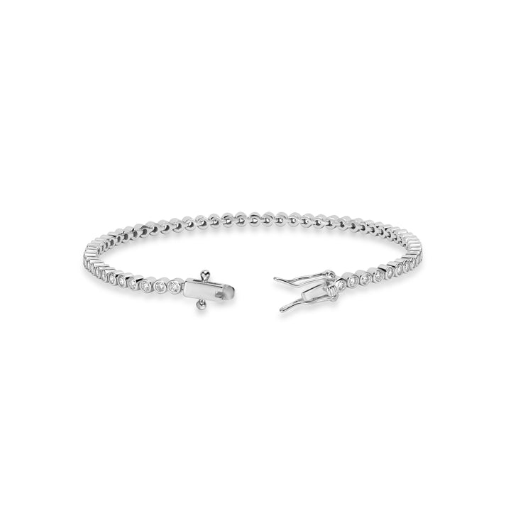 2.36 Cts Lab Grown Diamond Tennis Bracelet in 925 Platinum Plated