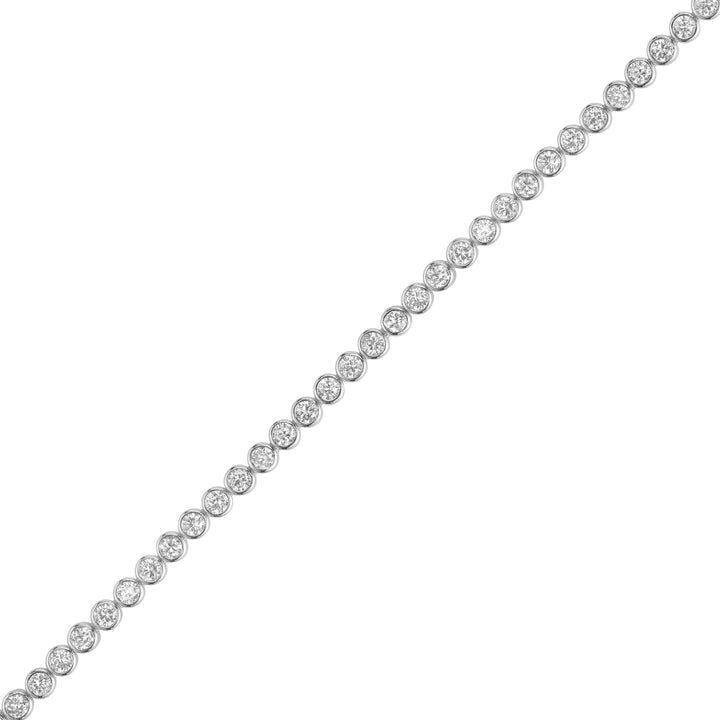 2.36 Cts Lab Grown Diamond Tennis Bracelet in 925 Platinum Plated