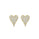 1.31 Cts Lab Grown Diamond Heart Earring in 925 Yellow Gold Plated