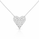 1.40 DEW Moissanite Heart Necklace in 925 Platinum Plated