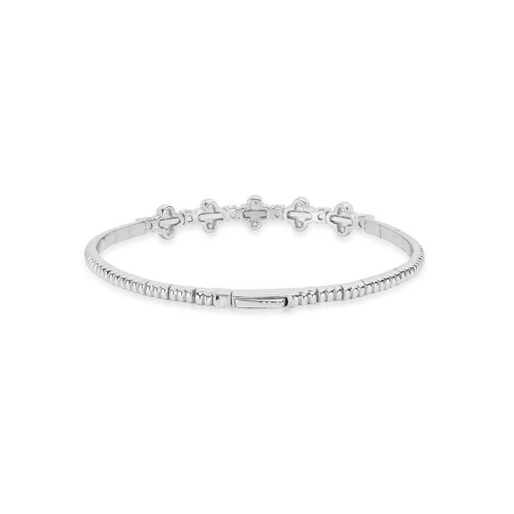 1.46 Cts Lab Grown Diamond Flex Bracelet in 925 Platinum Plated