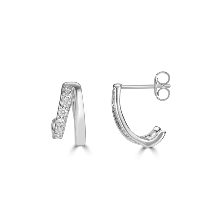 0.47 Cts Lab Grown Diamond Stud Earring in 925 Platinum Plated