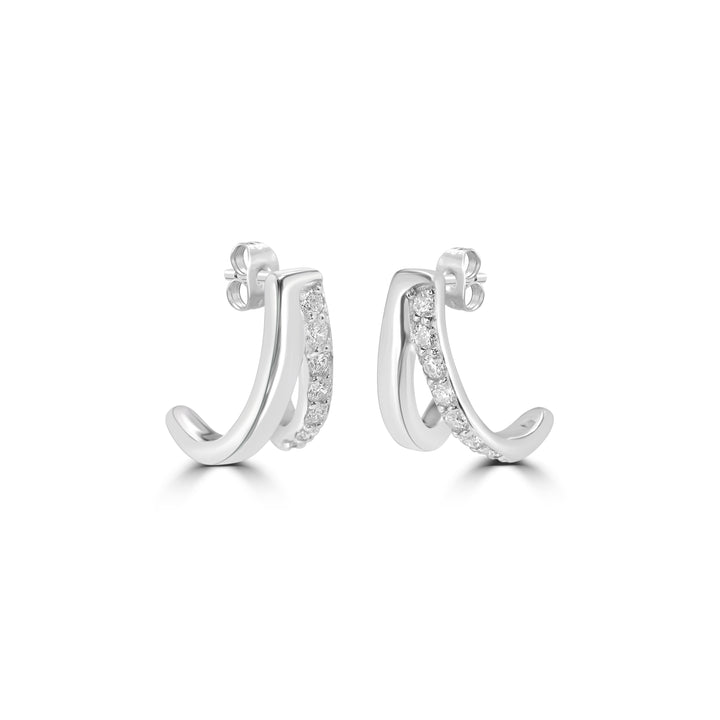 0.47 Cts Lab Grown Diamond Stud Earring in 925 Platinum Plated
