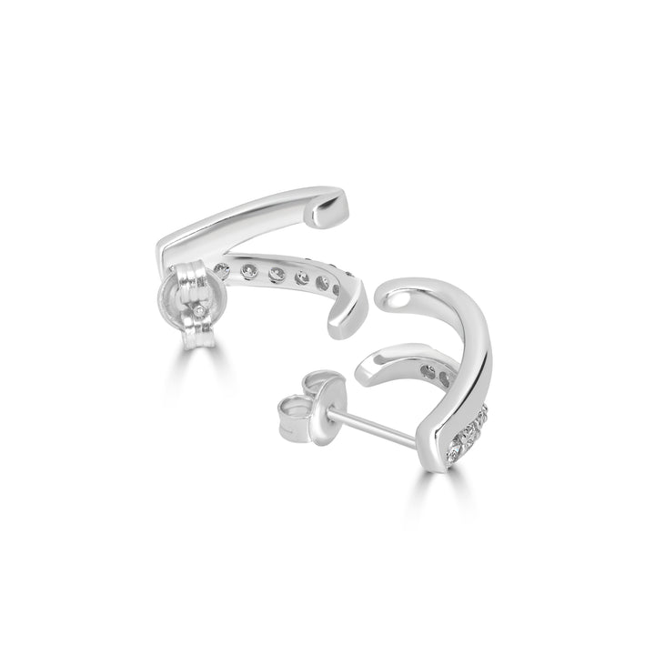 0.47 Cts Lab Grown Diamond Stud Earring in 925 Platinum Plated