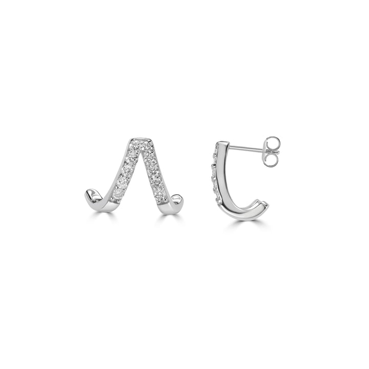 1.14 Cts Lab Grown Diamond Stud Earring in 925 Platinum Plated