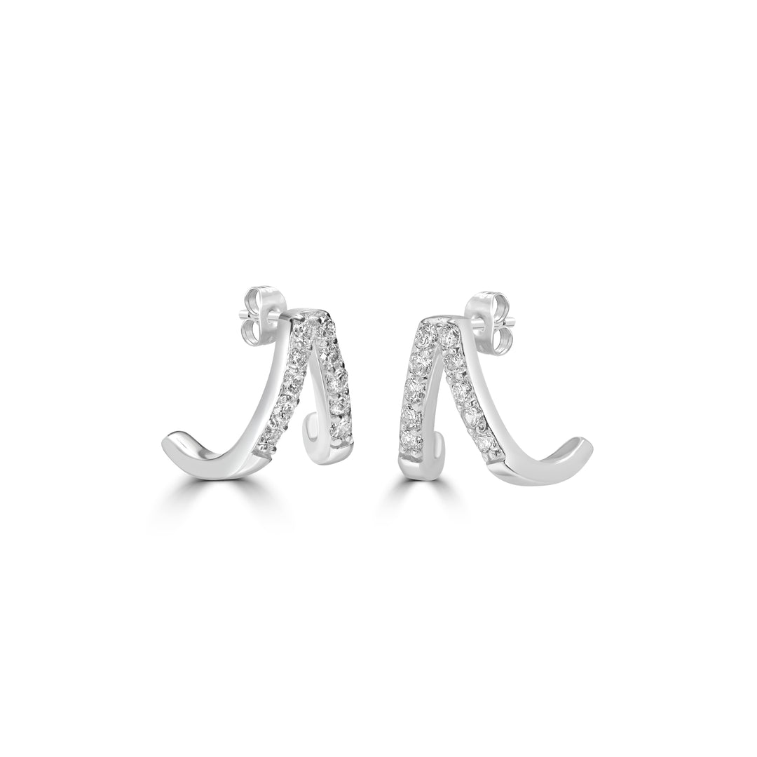 1.14 Cts Lab Grown Diamond Stud Earring in 925 Platinum Plated