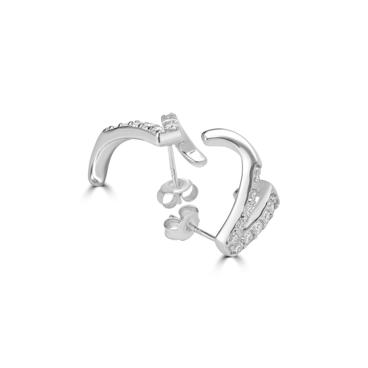 1.14 Cts Lab Grown Diamond Stud Earring in 925 Platinum Plated