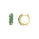 2.00 Cts Emerald Hoop Earring With 0.20 Cts Lab Grown Diamond in 925 Yellow Gold Plated