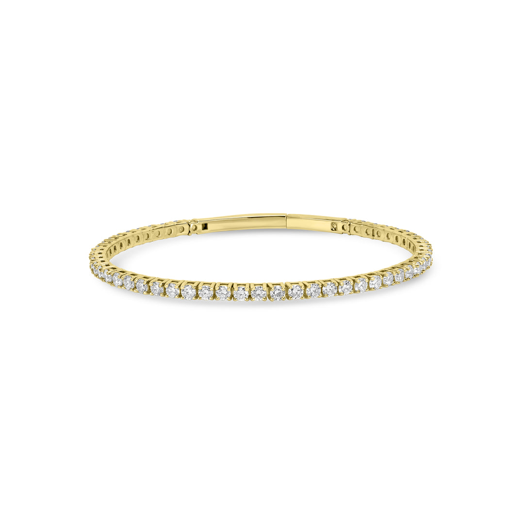 5.17 Cts Lab Grown Diamond Flex Bracelet in 925 Yellow Gold Plated
