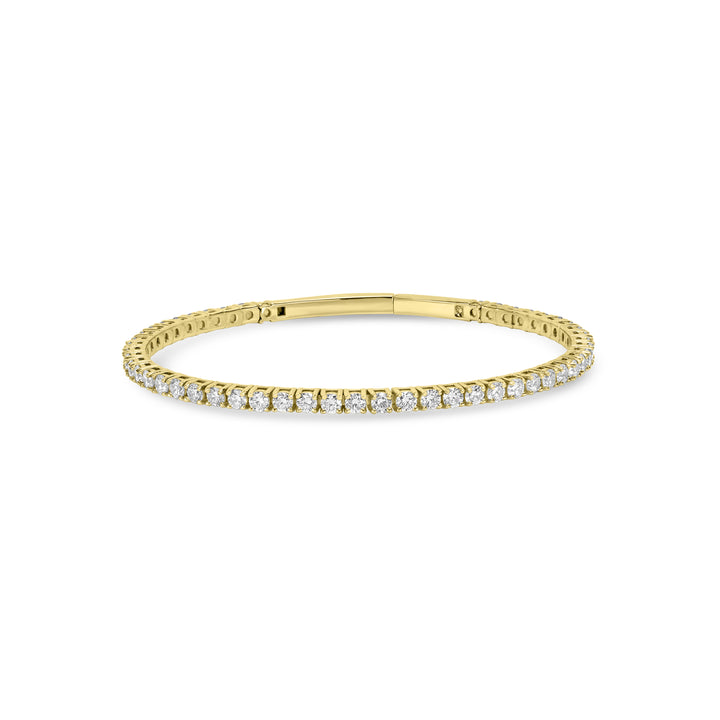 5.17 Cts Lab Grown Diamond Flex Bracelet in 925 Yellow Gold Plated