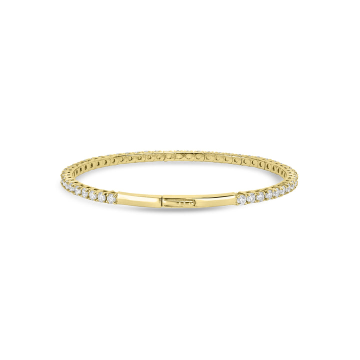 5.17 Cts Lab Grown Diamond Flex Bracelet in 925 Yellow Gold Plated