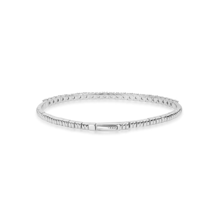 2.43 Cts Lab Grown Diamond Flex Bracelet in 925 Platinum Plated