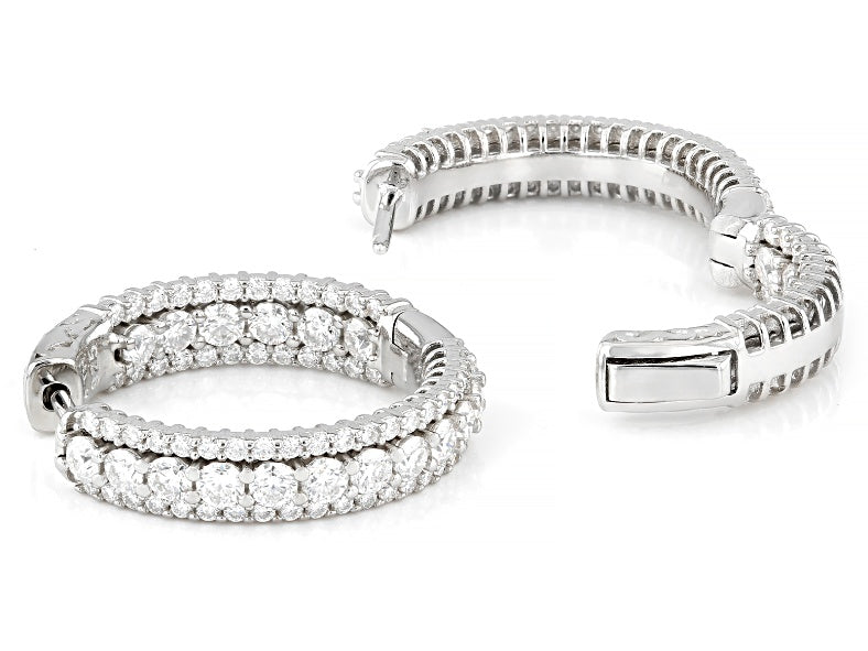 3.25 DEW Moissanite Earring in 925 Yellow Gold Plated