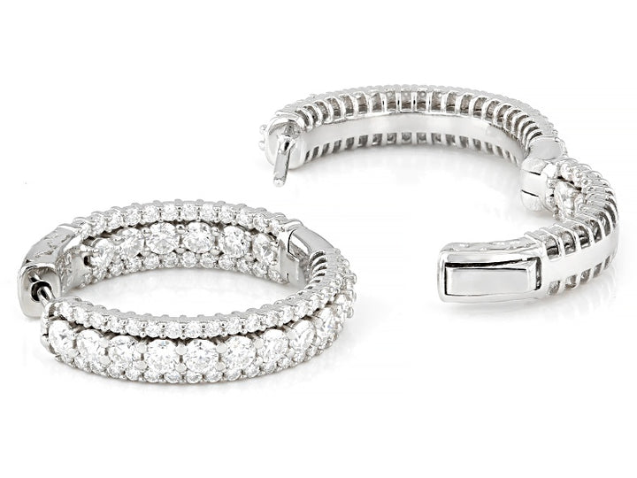 3.25 DEW Moissanite Earring in 925 Yellow Gold Plated