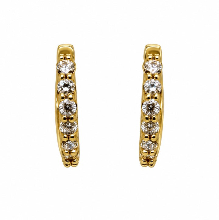 0.51 Ctw Lab Grown Diamond Hoop Earring in 925 Yellow Gold Plated
