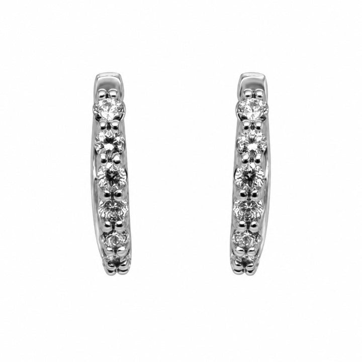0.51 Ctw Lab Grown Diamond Hoop Earring in 925 Platinum Plated