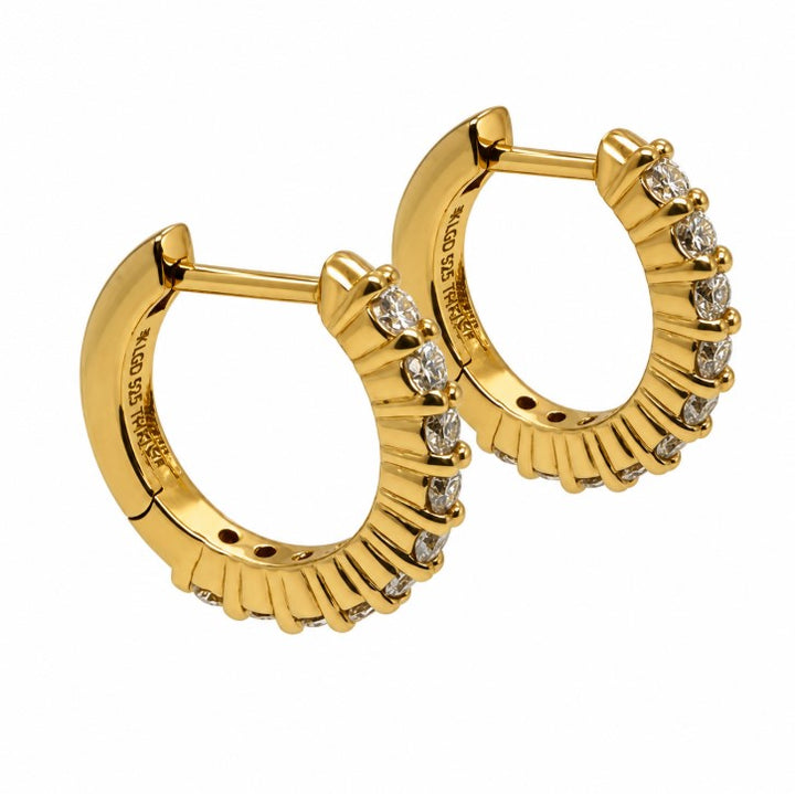 0.51 Ctw Lab Grown Diamond Hoop Earring in 925 Yellow Gold Plated