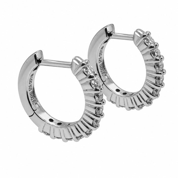 0.51 Ctw Lab Grown Diamond Hoop Earring in 925 Platinum Plated