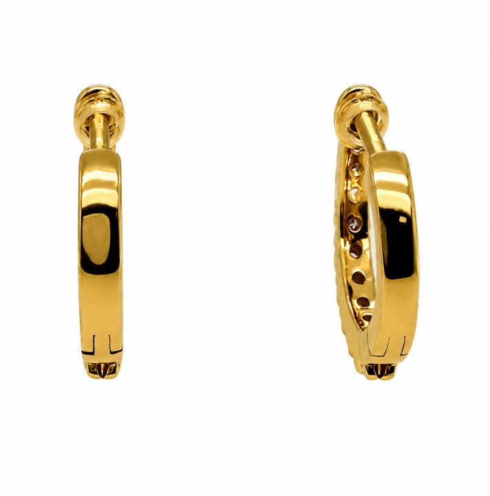 0.51 Ctw Lab Grown Diamond Hoop Earring in 925 Yellow Gold Plated