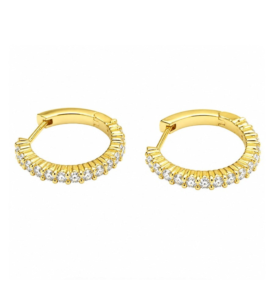 0.77 Ctw Lab Grown Diamond Hoop Earring in 925 Yellow Gold Plated
