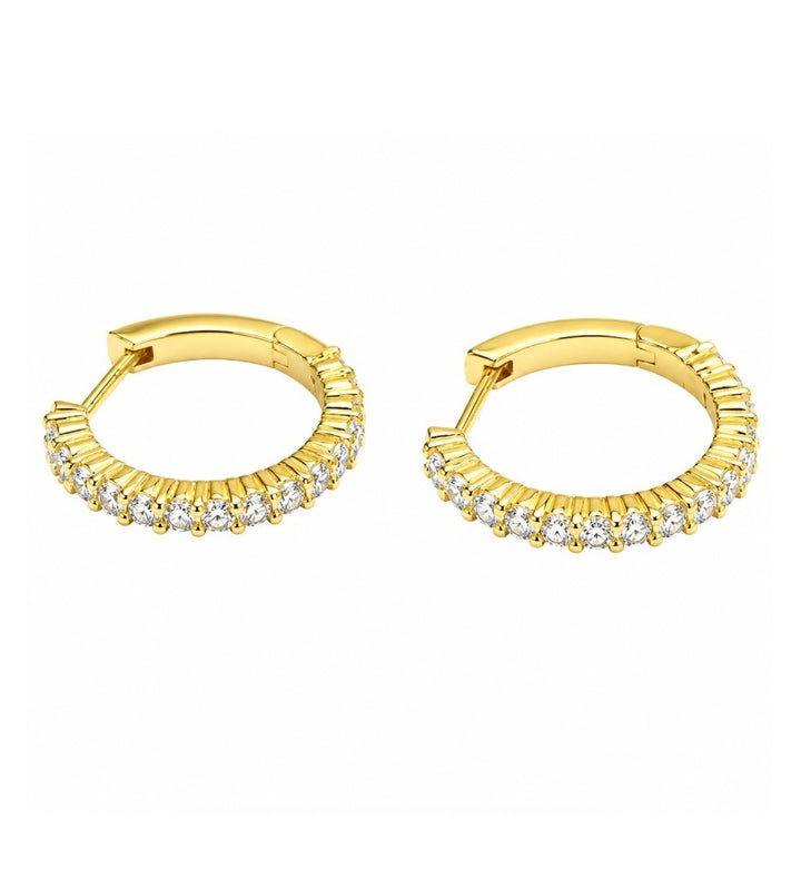 0.77 Ctw Lab Grown Diamond Hoop Earring in 925 Yellow Gold Plated