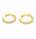 0.77 Ctw Lab Grown Diamond Hoop Earring in 925 Yellow Gold Plated