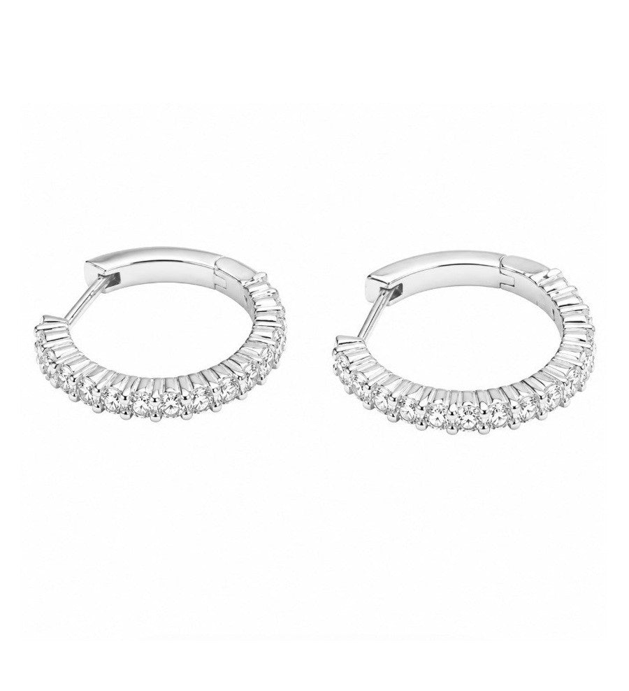 0.77 Ctw Lab Grown Diamond Hoop Earring in 925 Platinum Plated