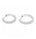 0.77 Ctw Lab Grown Diamond Hoop Earring in 925 Platinum Plated