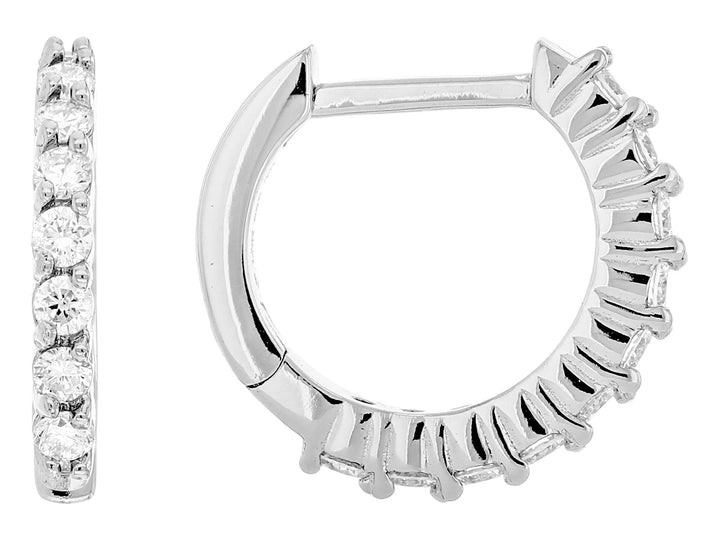 1.02 Cts Lab Grown Diamond Hoop Earring in 925 Platinum Plated