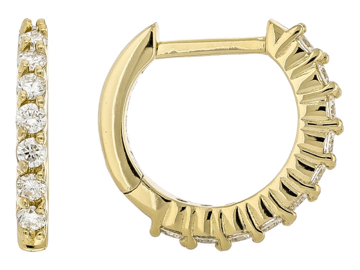 1.02 Cts Lab Grown Diamond Hoop Earring in 925 Yellow Gold Plated